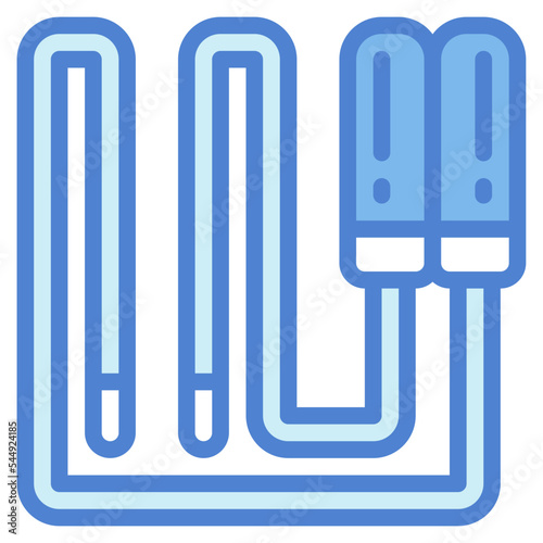 jumping rope two tone icon style