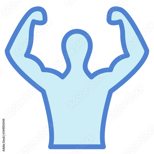 strength two tone icon style