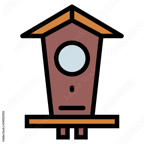 Fotografiet birdhouse filled outline icon style