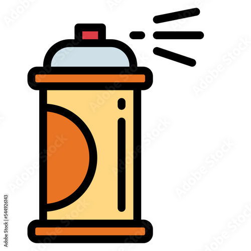 spray filled outline icon style