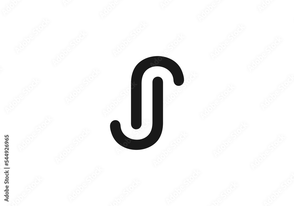 initial logo letter JS or SJ initial company icon business logo background illustration initial logo letter JS or SJ initial company icon business logo background illustration