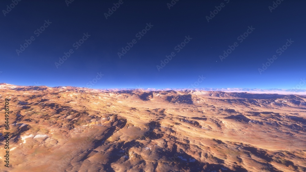 3d rendered Space Art: Alien Planet - A Fantasy Landscape
