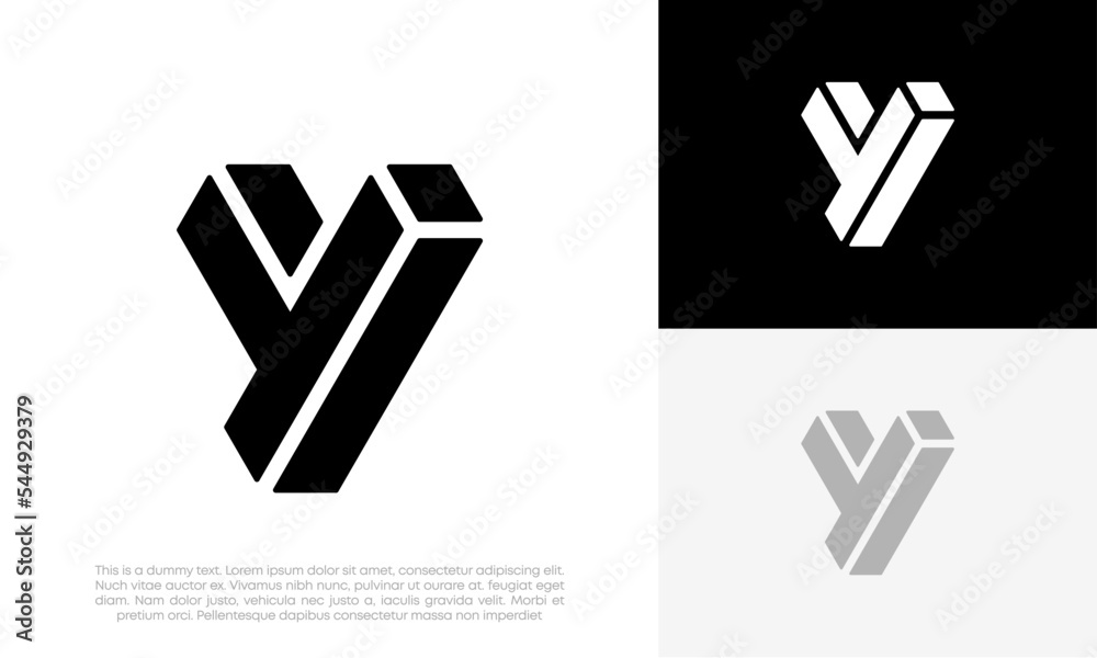 Initial letter Y logo design vector - obrazy, fototapety, plakaty 