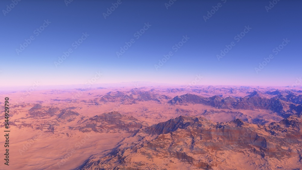 science fiction wallpaper, cosmic landscape, realistic exoplanet, abstract cosmic texture, beautiful alien planet in far space, detailed planet surface, abstract aerial view, abstract texture 3d rende