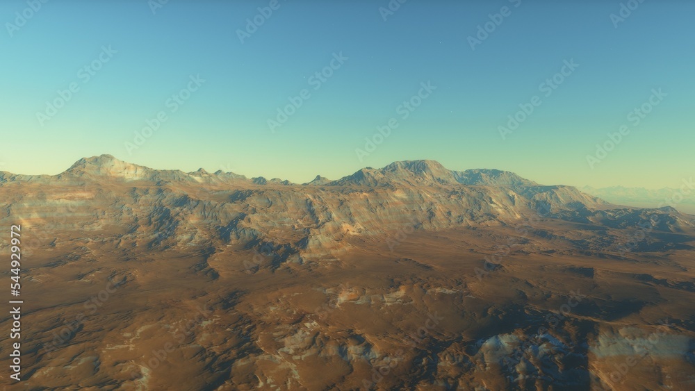 3d rendered Space Art: Alien Planet - A Fantasy Landscape
