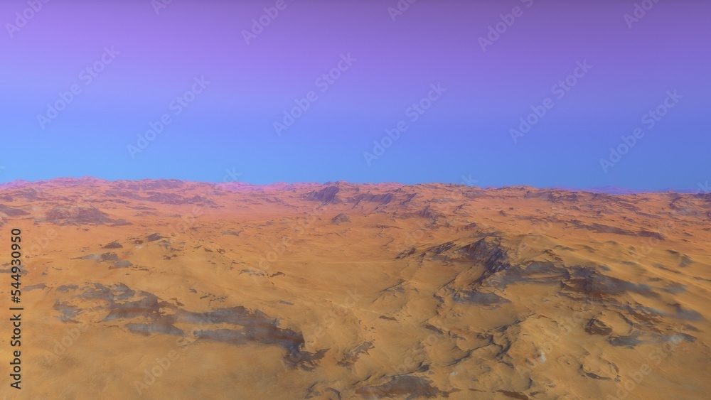 3D fictional space scene
