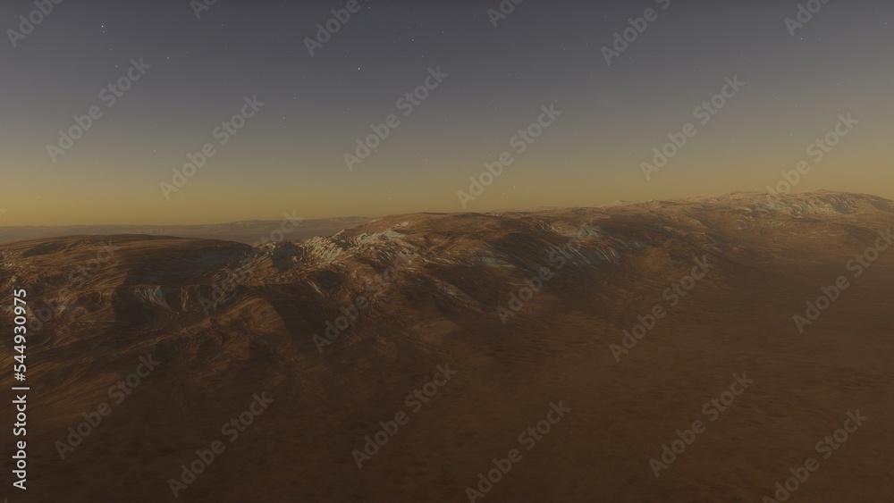 3D fictional space scene
