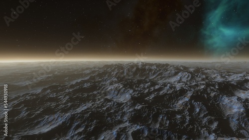 3D fictional space scene
