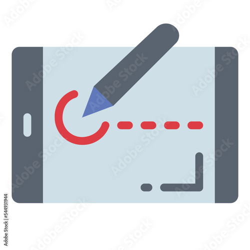 tablet flat icon style