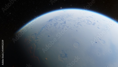 Planets and galaxy  science fiction wallpaper. Beauty of deep space. Billions of galaxy in the universe Cosmic art background 3d render 