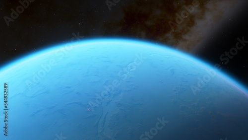 Planets and galaxy  science fiction wallpaper. Beauty of deep space. Billions of galaxy in the universe Cosmic art background 3d render 