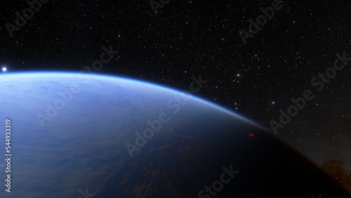 Abstract planets and space background