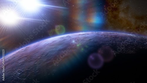 Abstract planets and space background