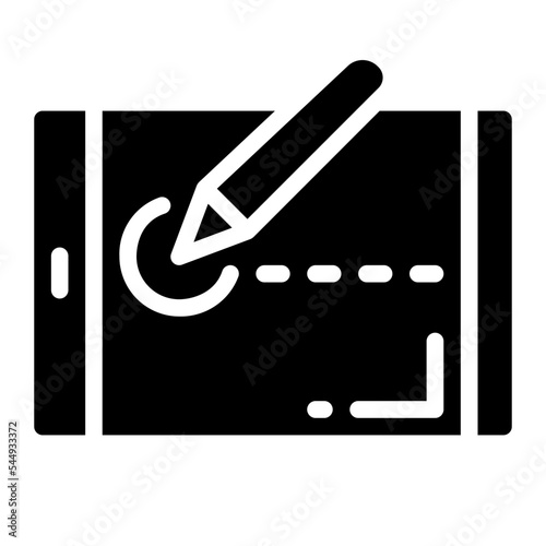 tablet glyph icon style