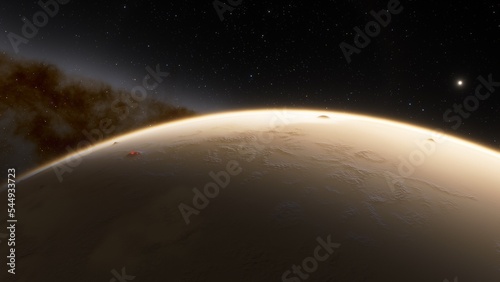 Planets and galaxy, science fiction wallpaper. Beauty of deep space. Billions of galaxy in the universe Cosmic art background 3d render 