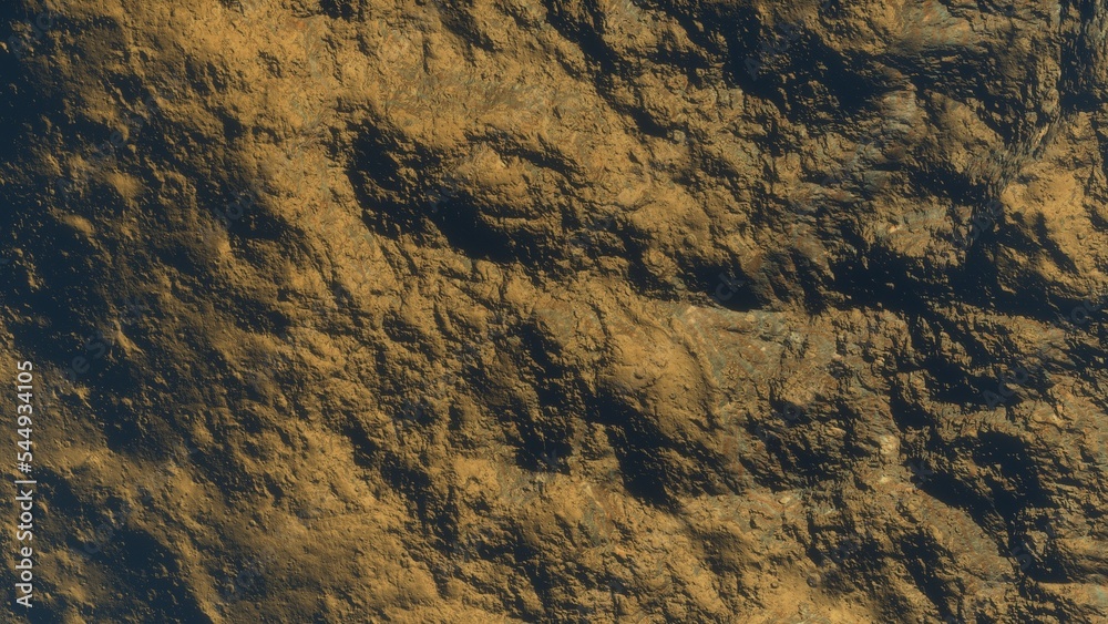 Fototapeta premium View of the 3d rendering realistic planet mars surface from space.