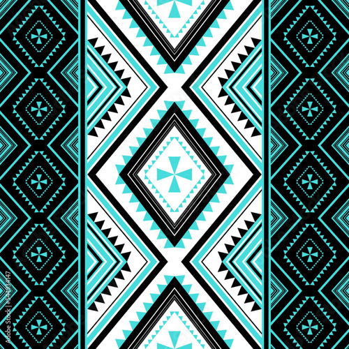 seamless pattern vector folk ethnic abstract art tribal  embroidery and mexican style print ornament aztec tapestry design wallpaper clothing wrap fabric covering textile book cover book