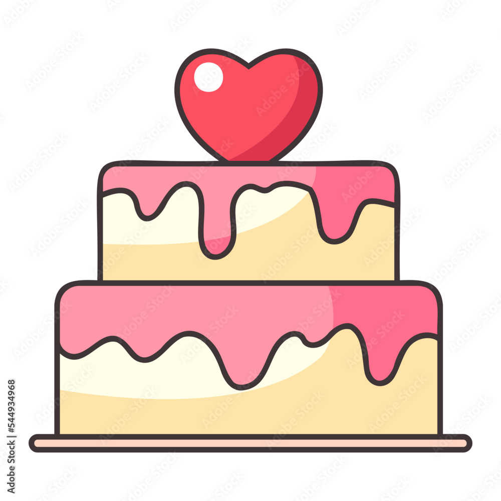 Heart cake icon Heart cake icon
