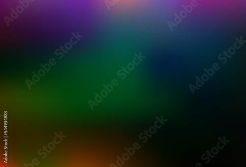 Dark Multicolor, Rainbow vector glossy bokeh pattern.