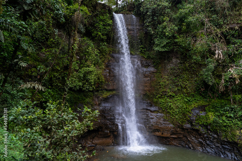 Beautiful and incredible waterfall in Ecuador