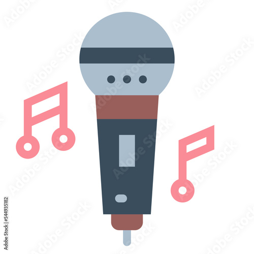 karaoke flat icon style