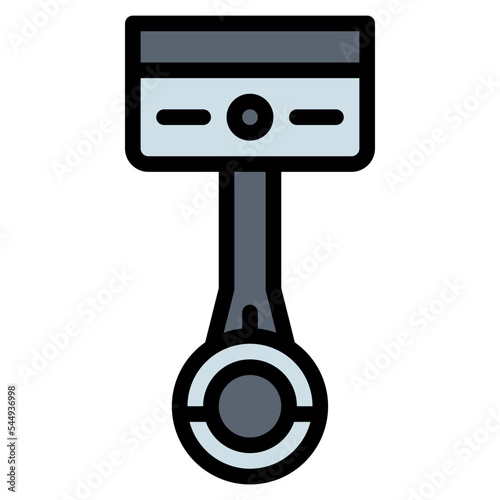 piston filled outline icon style