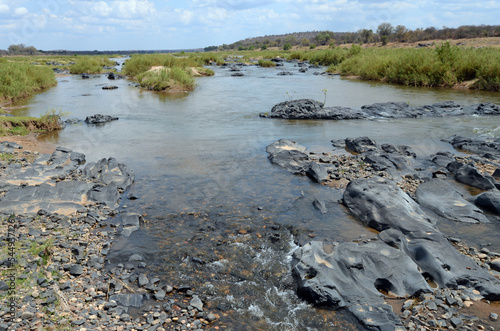 Landscape with river and river valley in Kruger National Park