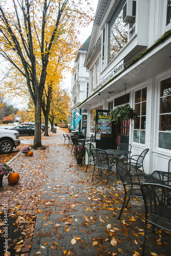 Fall seasonal landscape in the northeast