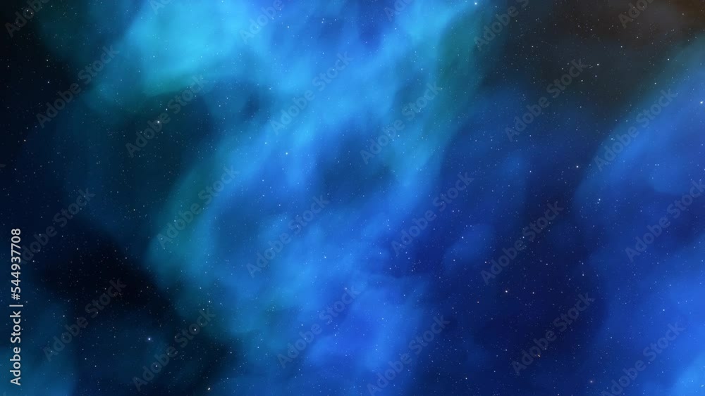Space background. Camera is flying through the blue and magenta colored nebula. The stars are everywhere around Space background. Camera is flying through the blue and magenta colored nebula. The stars are everywhere around