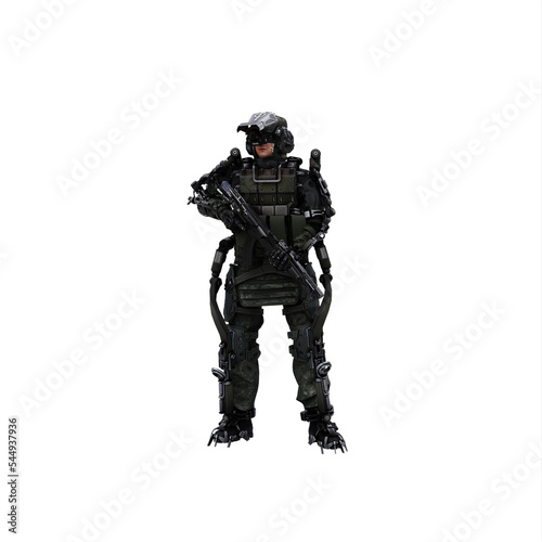 scifi Soldier soldier with gun