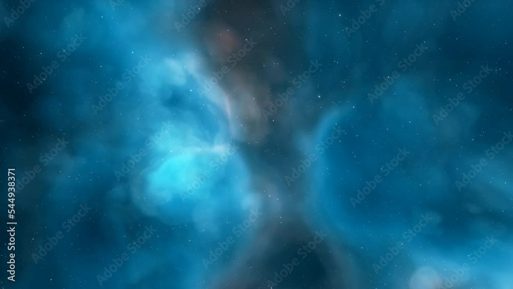 Space background. Camera is flying through the blue and magenta colored nebula. The stars are everywhere around Space background. Camera is flying through the blue and magenta colored nebula. The stars are everywhere around