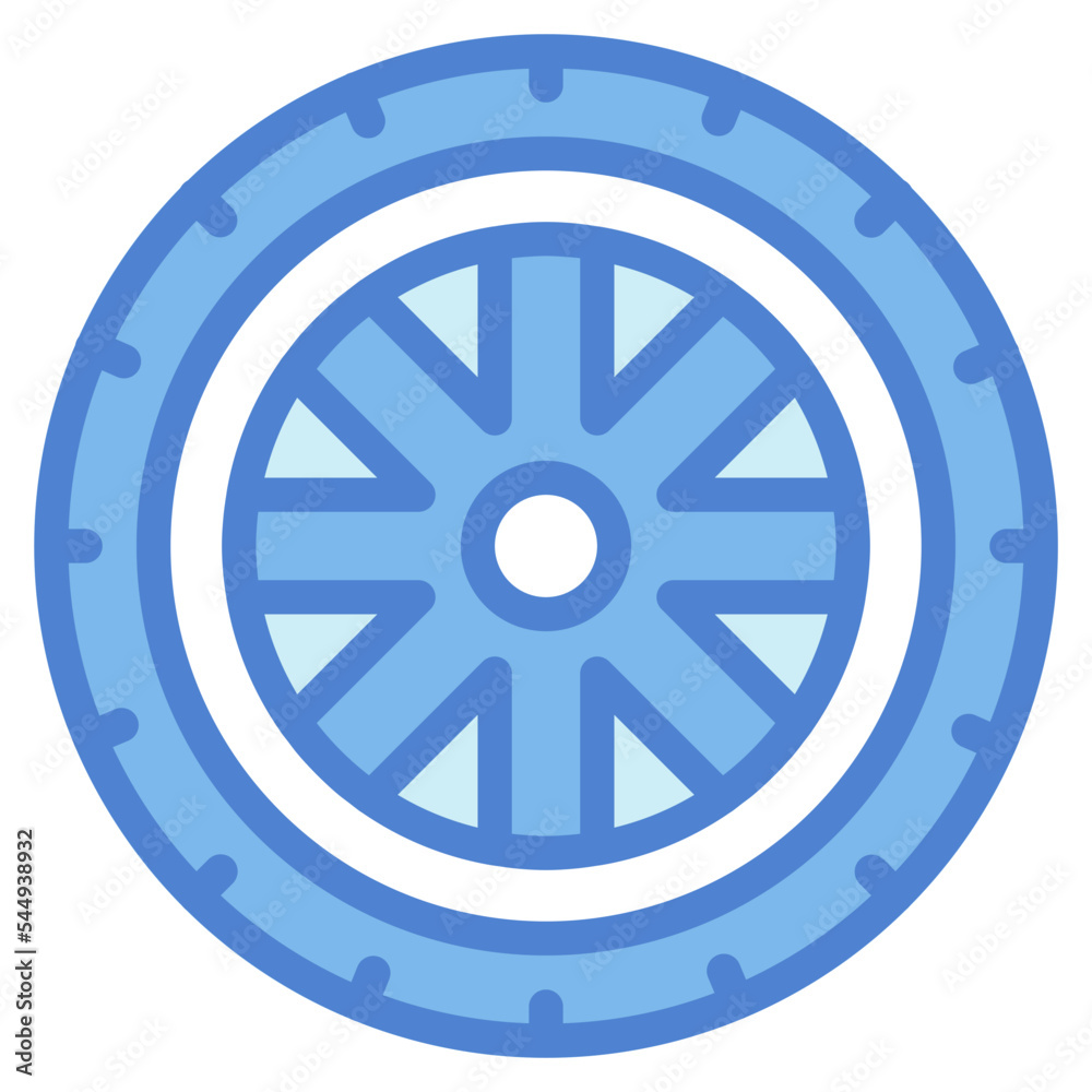 Obraz premium tire two tone icon style