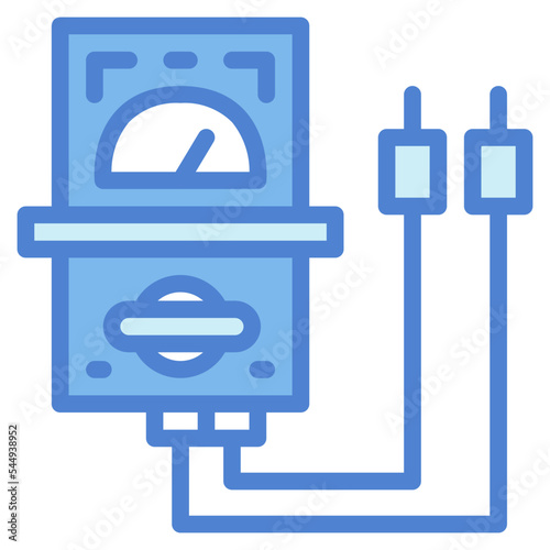 voltmeter two tone icon style