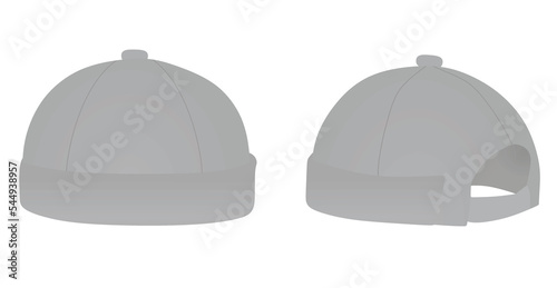 Grey brim cap. vector illustration photo