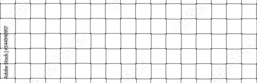 Net texture pattern on white background. Net texture pattern for backdrop and wallpaper. Realistic net pattern with black squares. Geometric background, vector illustration