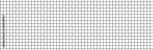 Net texture pattern on white background. Net texture pattern for backdrop and wallpaper. Realistic net pattern with black squares. Geometric background, vector illustration