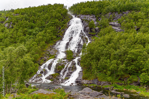 Flesefossen is a large waterfall photo