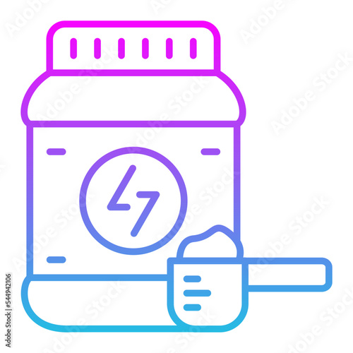 Supplement Line Gradient Icon