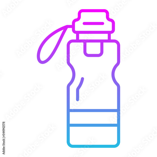 Bottle Line Gradient Icon