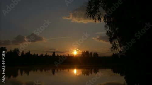 sunrise over the river , Digital created image Picture