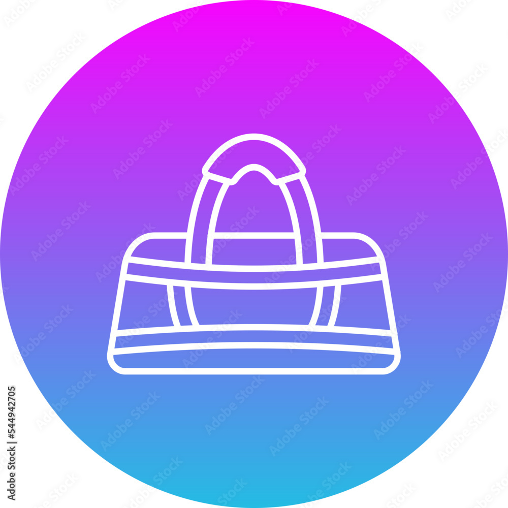 Gym Bag Gradient Circle Line Inverted Icon Gym Bag Gradient Circle Line Inverted Icon