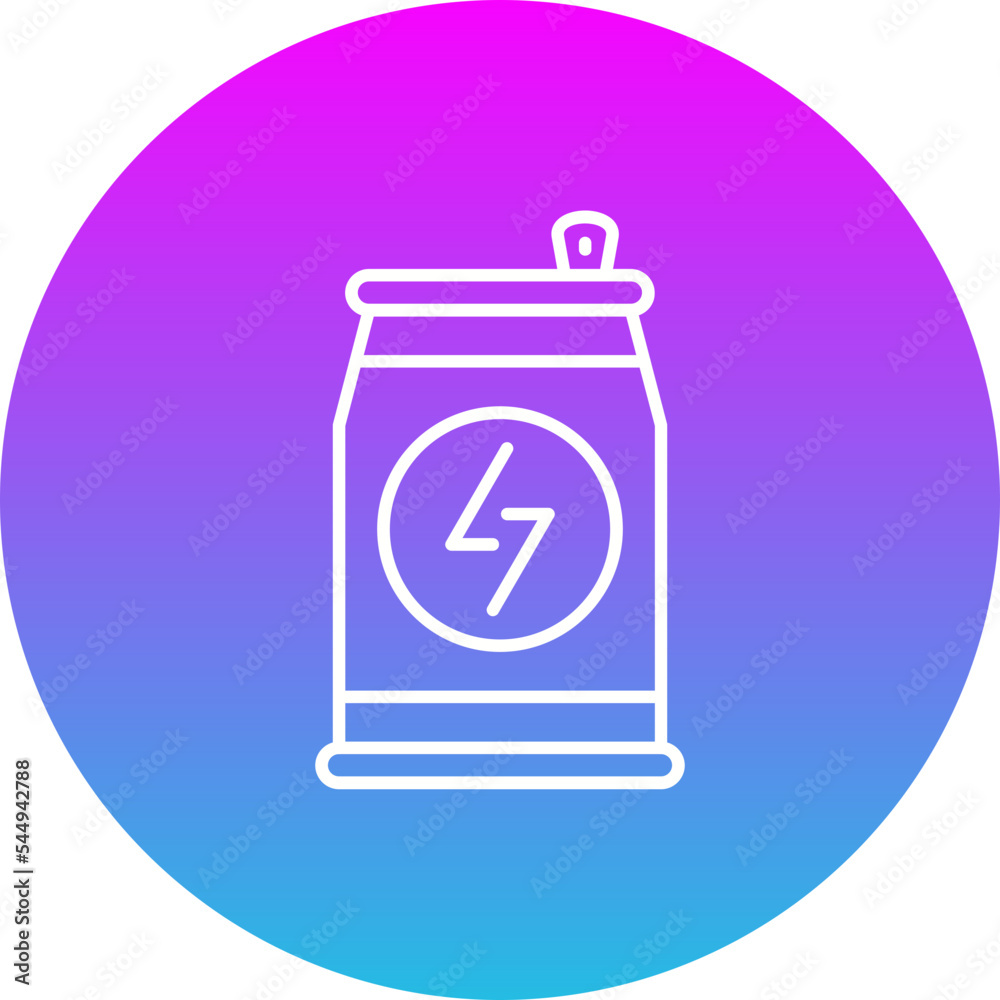 Energy Drink Gradient Circle Line Inverted Icon Energy Drink Gradient Circle Line Inverted Icon