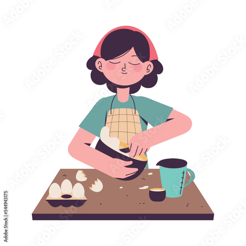 woman cooking a recipe