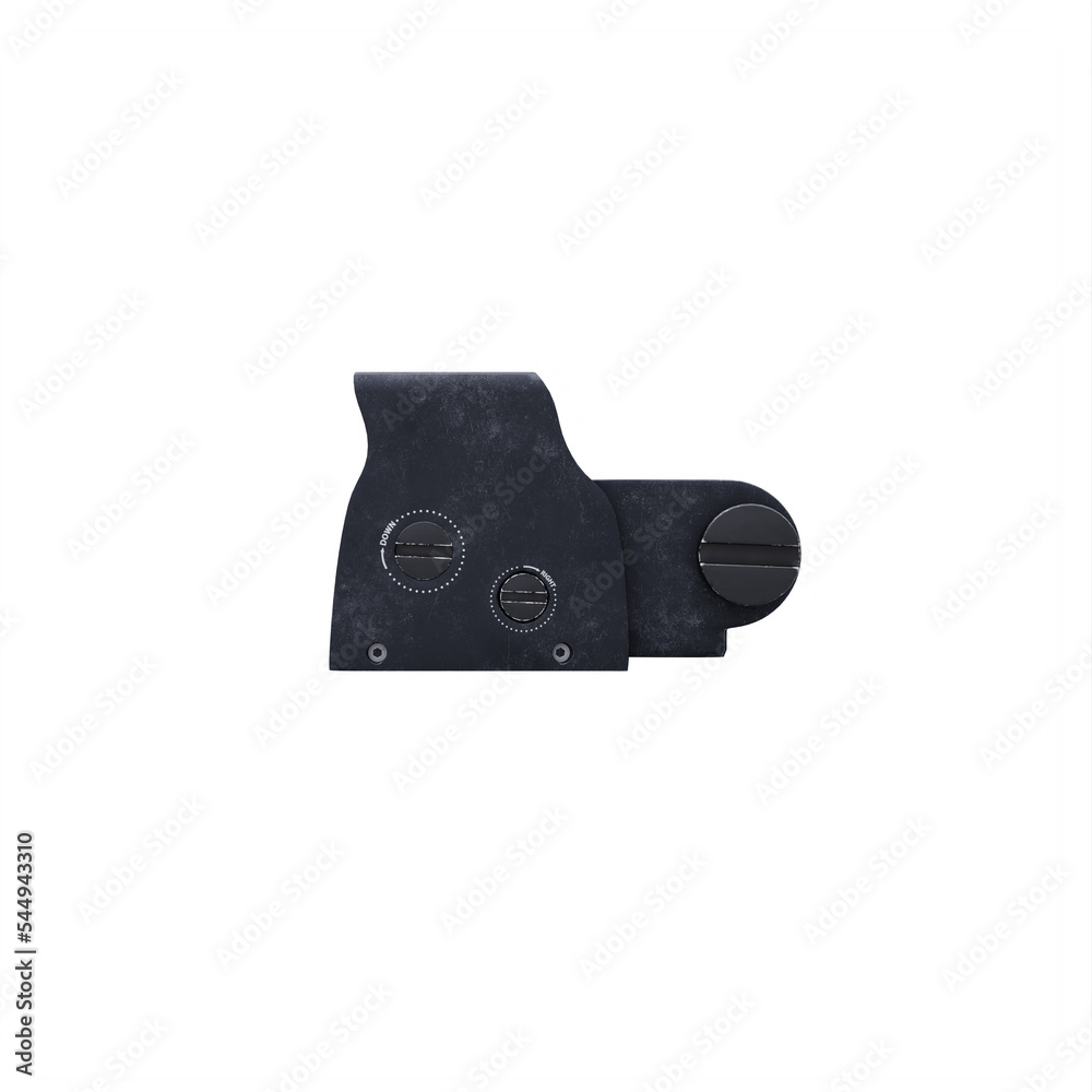 Short range rifle scope isolated Short range rifle scope isolated