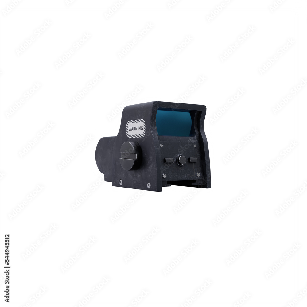 Short range rifle scope isolated Short range rifle scope isolated