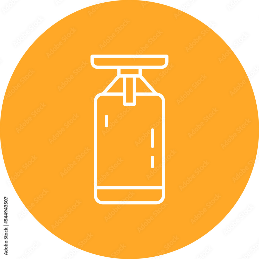 Punching Bag Multicolor Circle Line Inverted Icon Punching Bag Multicolor Circle Line Inverted Icon