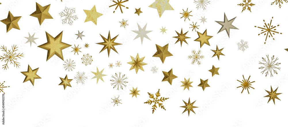 Glossy 3D Christmas star icon. Design element for holidays.