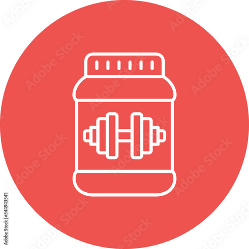 Protein Supplement Multicolor Circle Line Inverted Icon