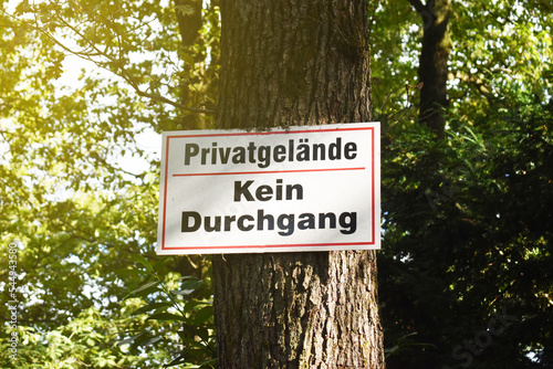 Private property sign closeup © Erick