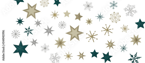 stars background  sparkle lights confetti falling. magic shining Flying christmas stars on night